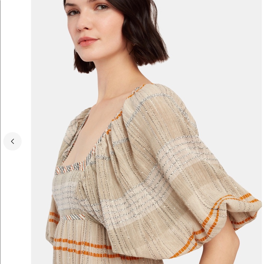 Free People size small peasant striped mini BOHO - Picture 2 of 10